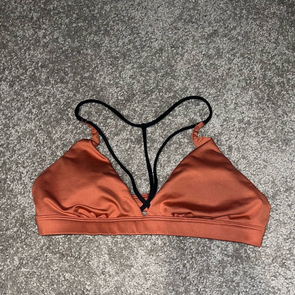 Orange sports bra